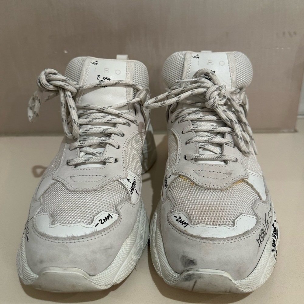 IRO CURVE RUNNERX, GRAFFITIED‎ WHITE SNEAKER SIZE 9 - Picture 7 of 11